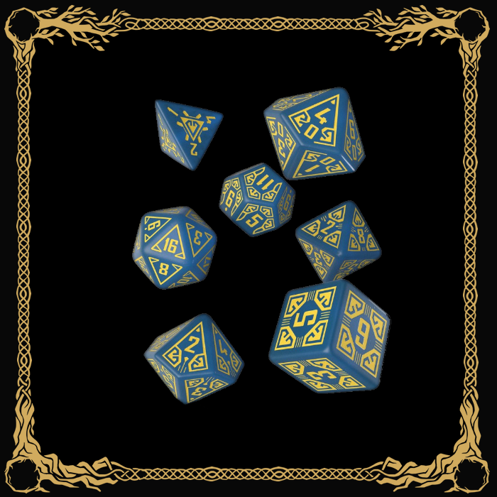 Arcade Blue & Yellow Dice Set