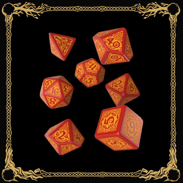 Dragon Slayer Red & Orange Dice Set