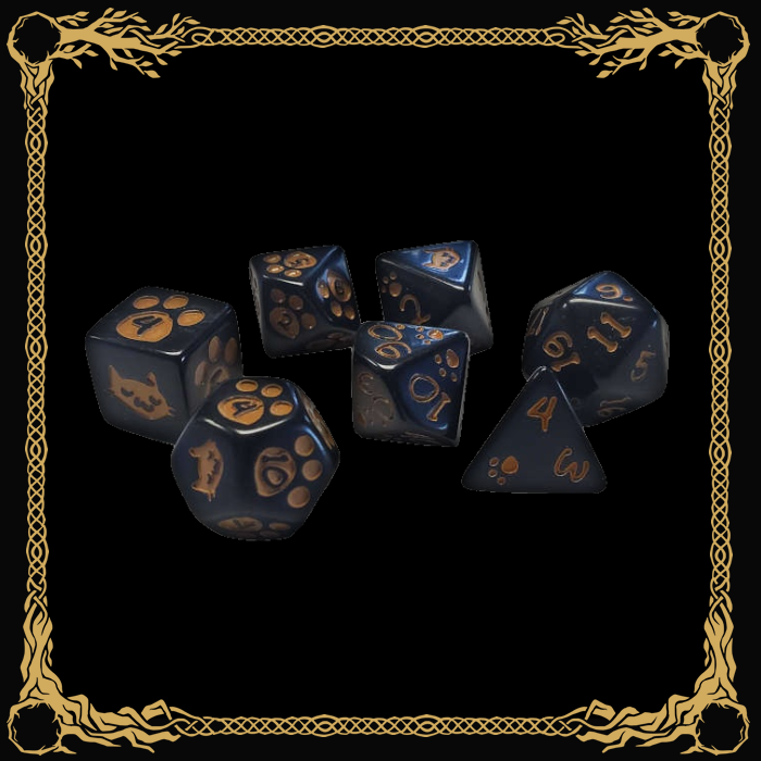 Kitten Polyhedral Dice (7)