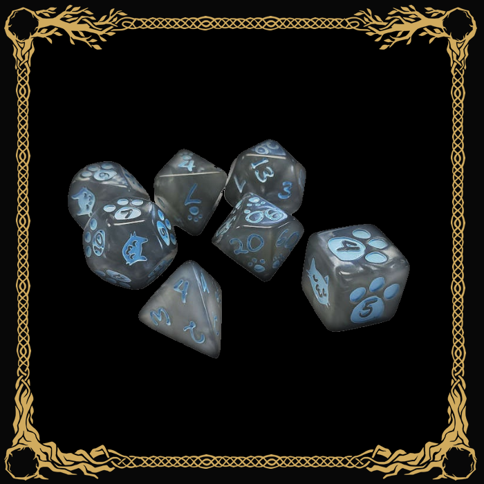 Kitten Polyhedral Dice (7)