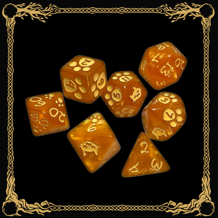 Kitten Polyhedral Dice (7)